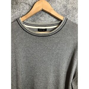 Porter & Ash Sweater Mens Extra Large Gray Stripe‎ Cotton Career Business Casual